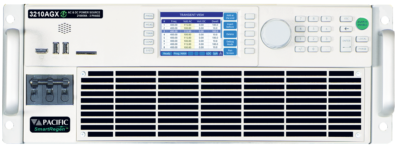 AGX AC and DC Regenerative 4 Quadrant Source - Front View