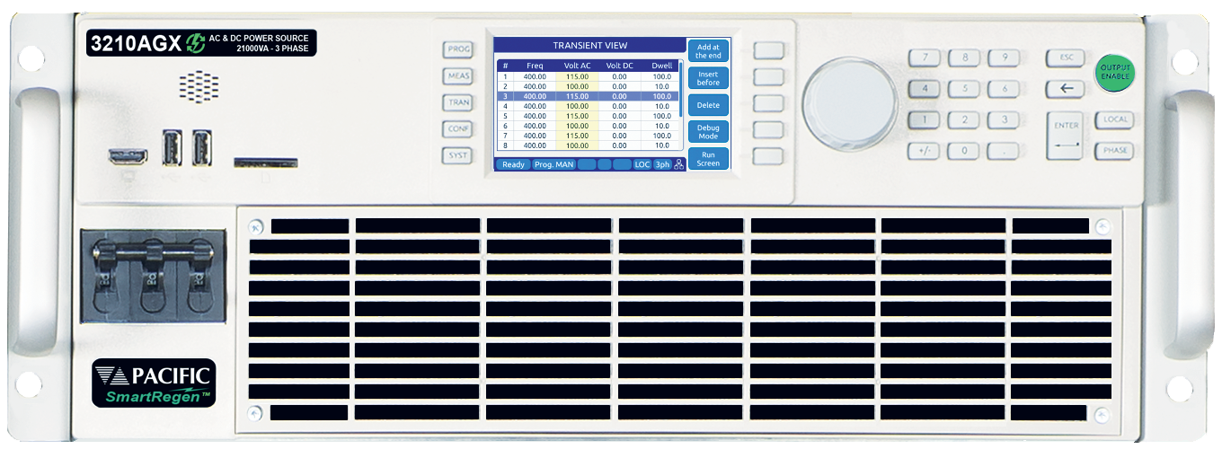 AGX Regenerative AC-DC Power Source - Front View