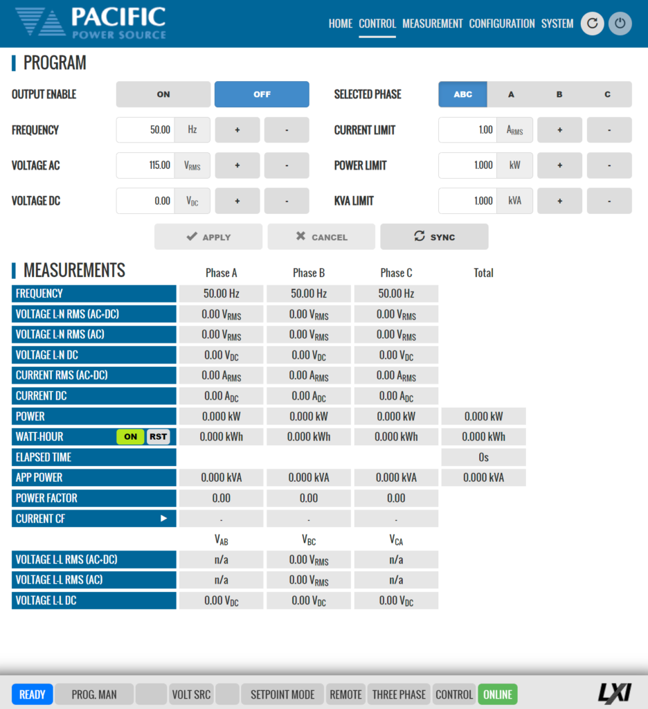 SmartSource Suite Test Program Web Interface